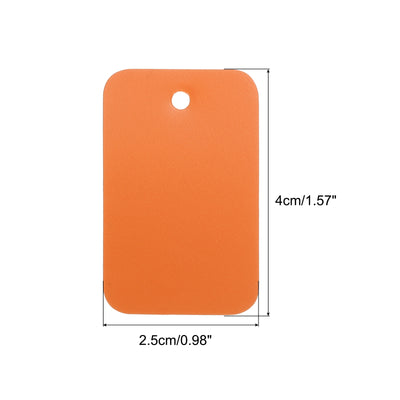 Harfington Waterproof Eyelet Hole Plastic Tags,Outdoor Tags,2.5x4cm Orange 200 Pcs