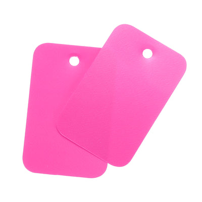 Harfington Waterproof Eyelet Hole Plastic Tags,Outdoor Tags,2.5x4cm Pink 200 Pcs