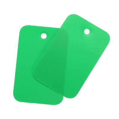 Harfington Waterproof Eyelet Hole Plastic Tags,Outdoor Tags,2.5x4cm Light Green 200 Pcs