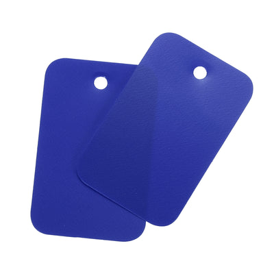 Harfington Waterproof Eyelet Hole Plastic Tags,Outdoor Tags,2.5x4cm Blue 200 Pcs