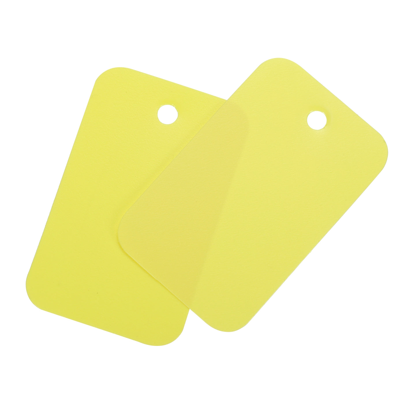 Harfington Waterproof Eyelet Hole Plastic Tags,Outdoor Tags,2.5x4cm Yellow 200 Pcs