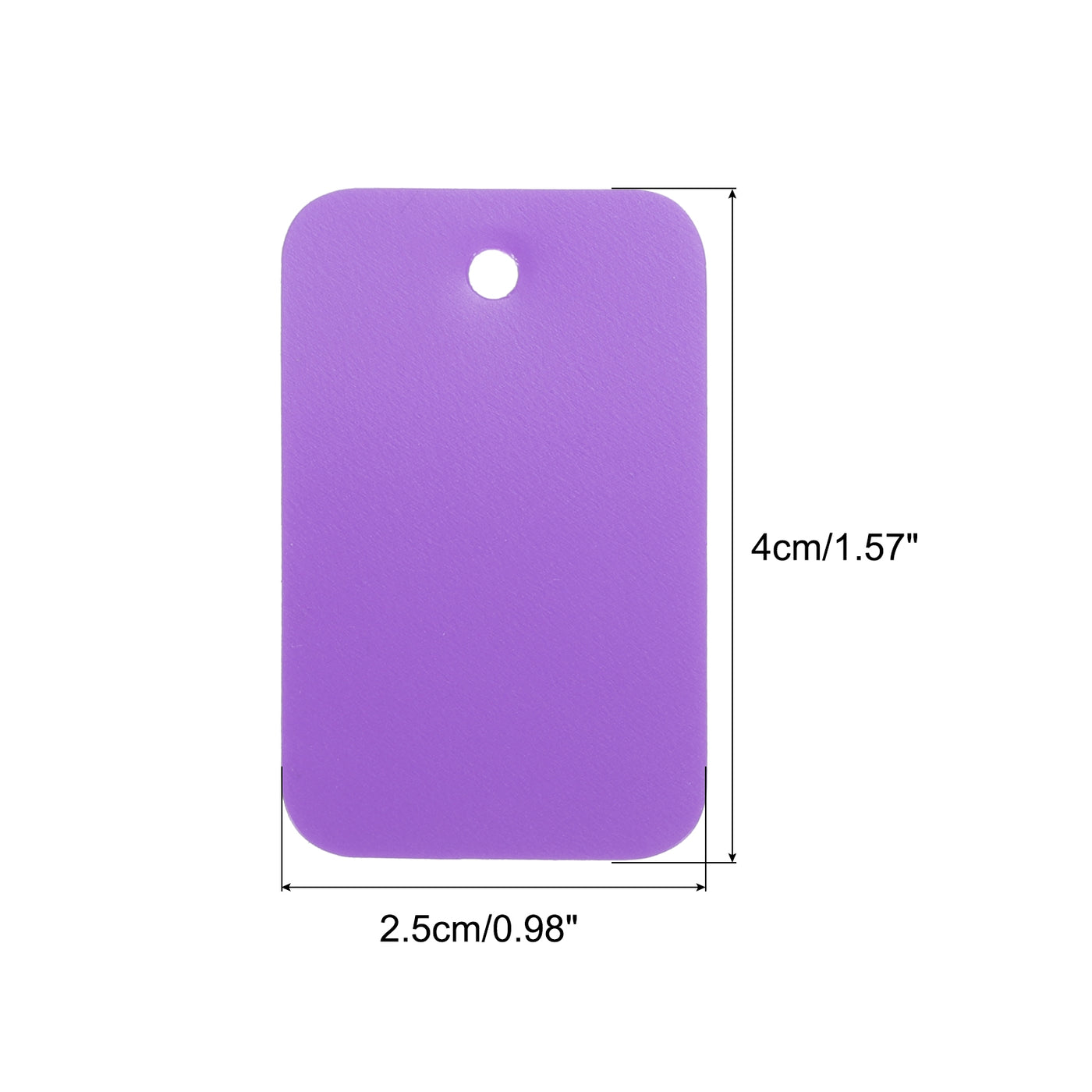 Harfington Waterproof Eyelet Hole Plastic Tags,Outdoor Tags,2.5x4cm Purple 200 Pcs