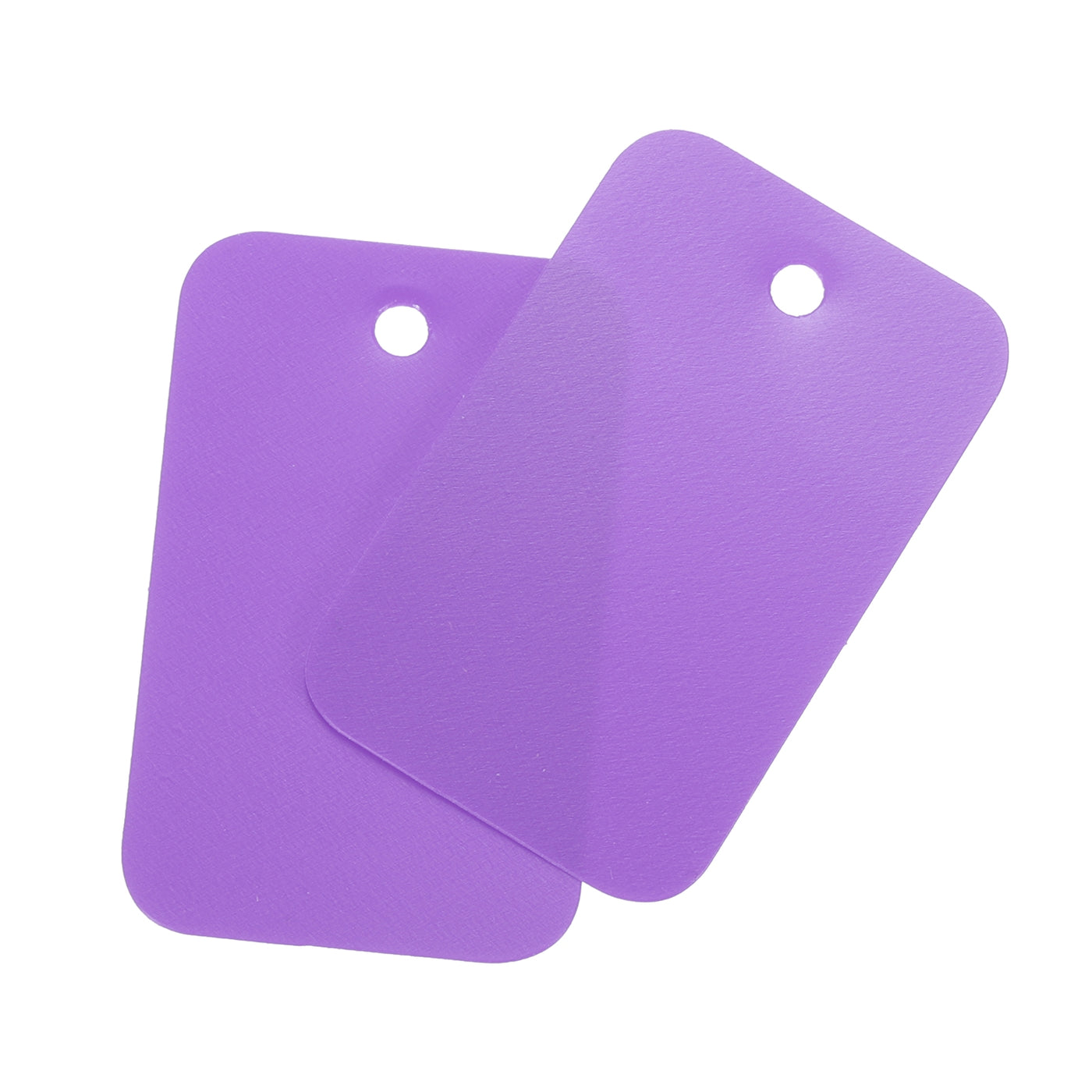 Harfington Waterproof Eyelet Hole Plastic Tags,Outdoor Tags,2.5x4cm Purple 200 Pcs