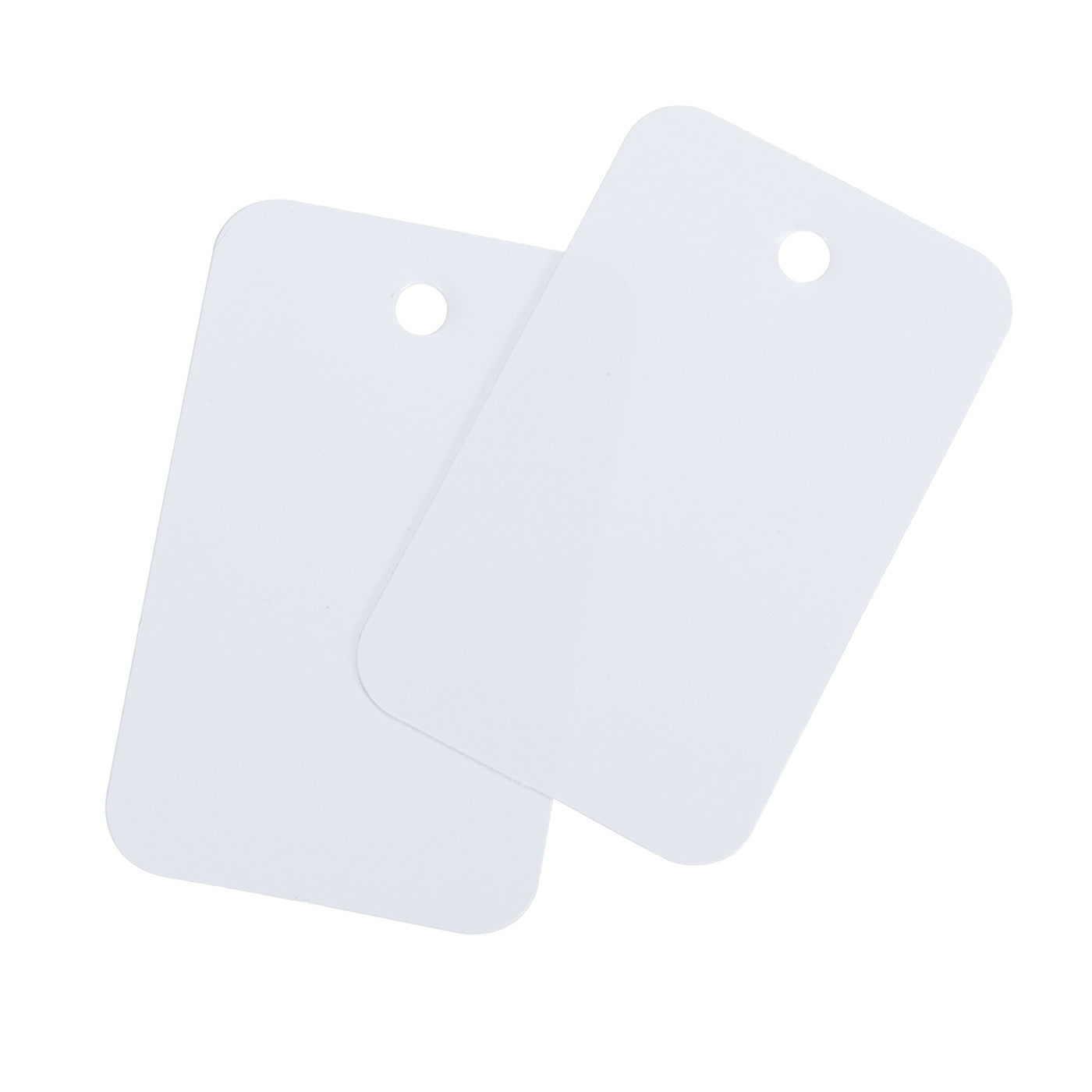 Harfington Waterproof Eyelet Hole Plastic Tags,Outdoor Tags,2.5x4cm White 200 Pcs