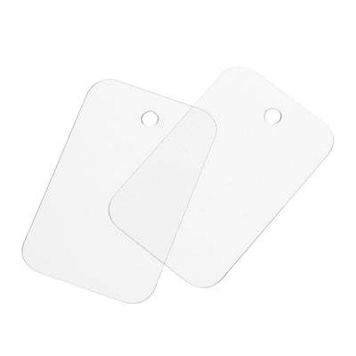 Harfington Waterproof Eyelet Hole Plastic Tags,Outdoor Tags,2.5x4cm Clear Scrub 200 Pcs