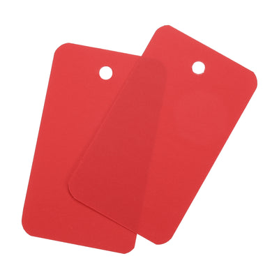 Harfington Waterproof Eyelet Hole Plastic Tags,Outdoor Tags,3.5x6cm Red 200 Pcs