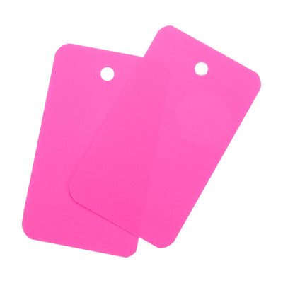 Harfington Waterproof Eyelet Hole Plastic Tags,Outdoor Tags,3.5x6cm Pink 200 Pcs