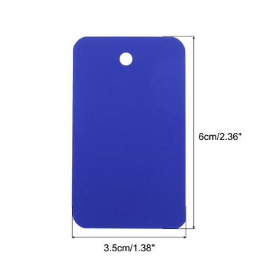 Harfington Waterproof Eyelet Hole Plastic Tags,Outdoor Tags,3.5x6cm Blue 200 Pcs