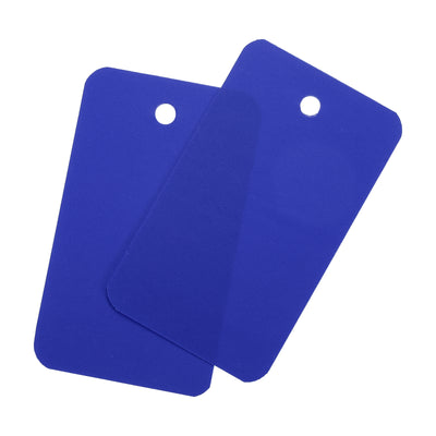 Harfington Waterproof Eyelet Hole Plastic Tags,Outdoor Tags,3.5x6cm Blue 200 Pcs