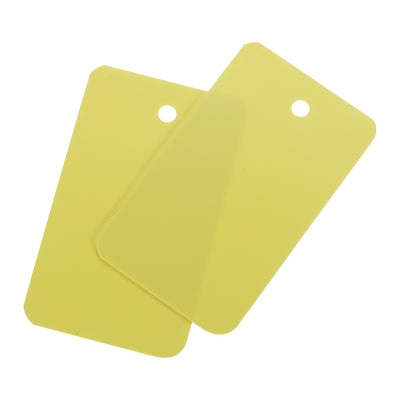 Harfington Waterproof Eyelet Hole Plastic Tags,Outdoor Tags,3.5x6cm Yellow 200 Pcs