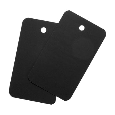 Harfington Waterproof Eyelet Hole Plastic Tags,Outdoor Tags,3.5x6cm Black 200 Pcs