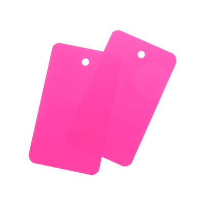 Harfington Waterproof Eyelet Hole Plastic Tags,Outdoor Tags,4x7cm Pink 200 Pcs