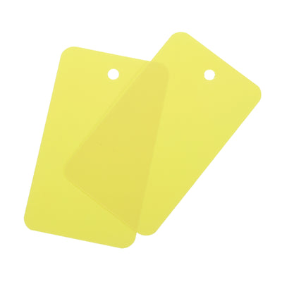 Harfington Waterproof Eyelet Hole Plastic Tags,Outdoor Tags,4x7cm Yellow 200 Pcs