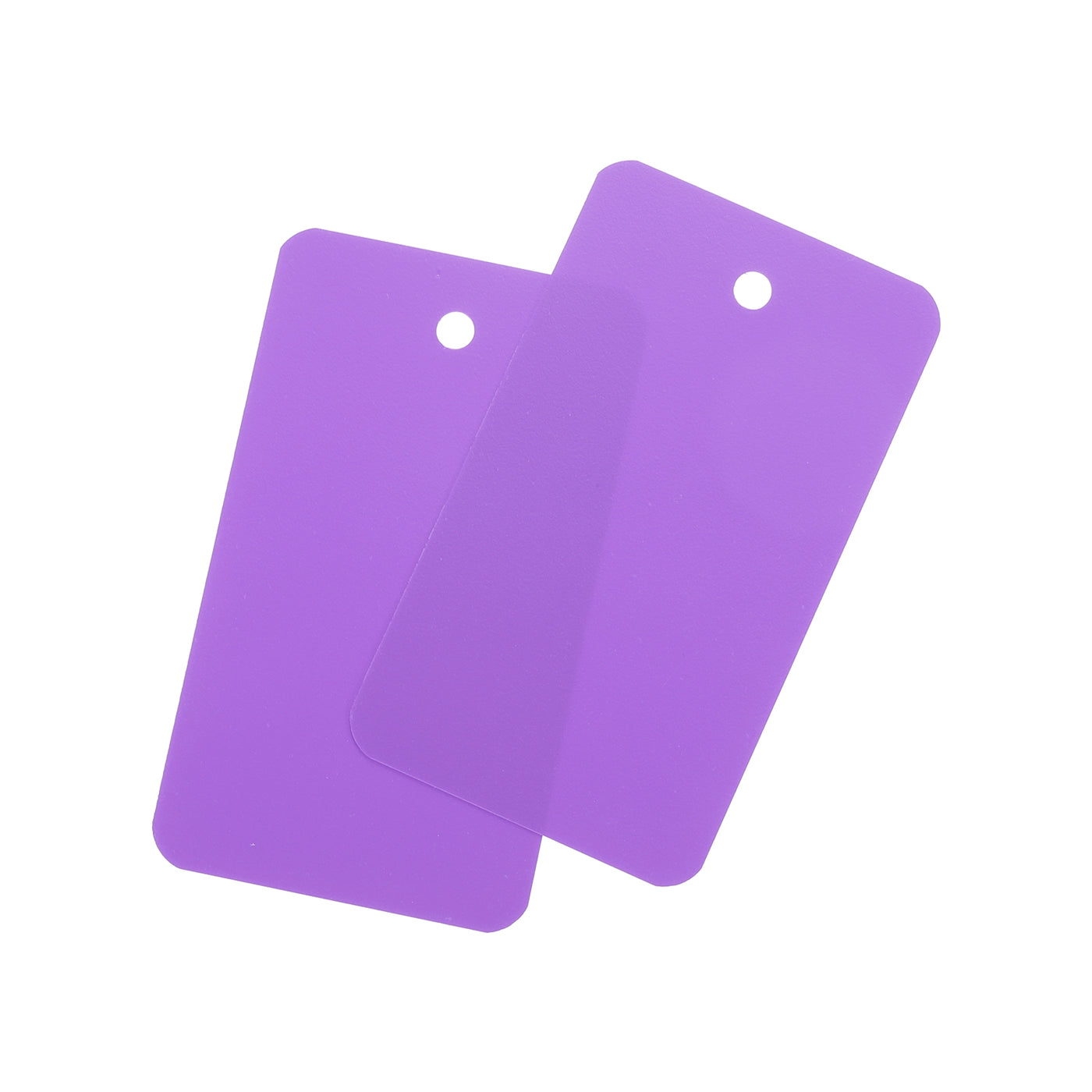 Harfington Waterproof Eyelet Hole Plastic Tags,Outdoor Tags,4x7cm Purple 200 Pcs