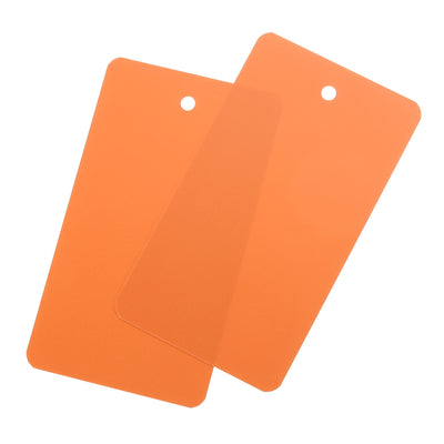 Harfington Waterproof Eyelet Hole Plastic Tags,Outdoor Tags,5x9cm Orange 200 Pcs