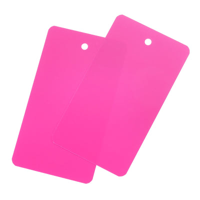 Harfington Waterproof Eyelet Hole Plastic Tags,Outdoor Tags,5x9cm Pink 200 Pcs