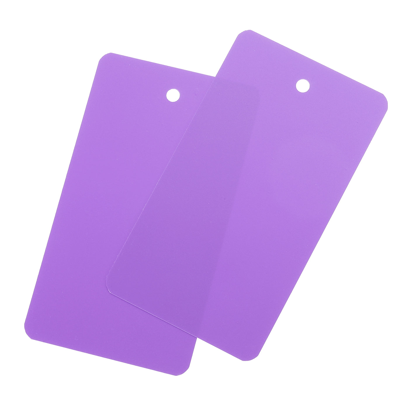 Harfington Waterproof Eyelet Hole Plastic Tags,Outdoor Tags,5x9cm Purple 200 Pcs