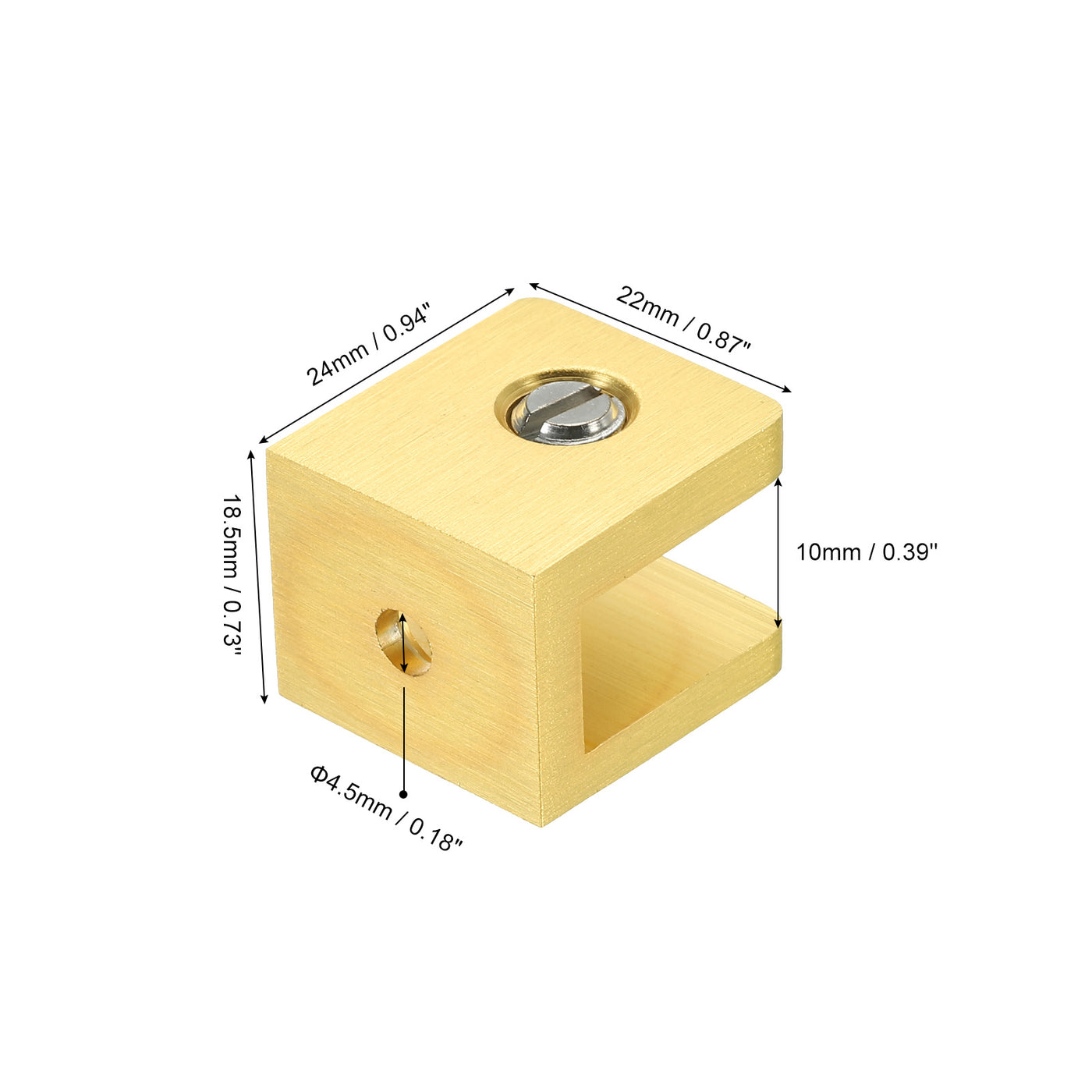 uxcell Uxcell Glass Shelf Clamp, Glass Clip Holders Support