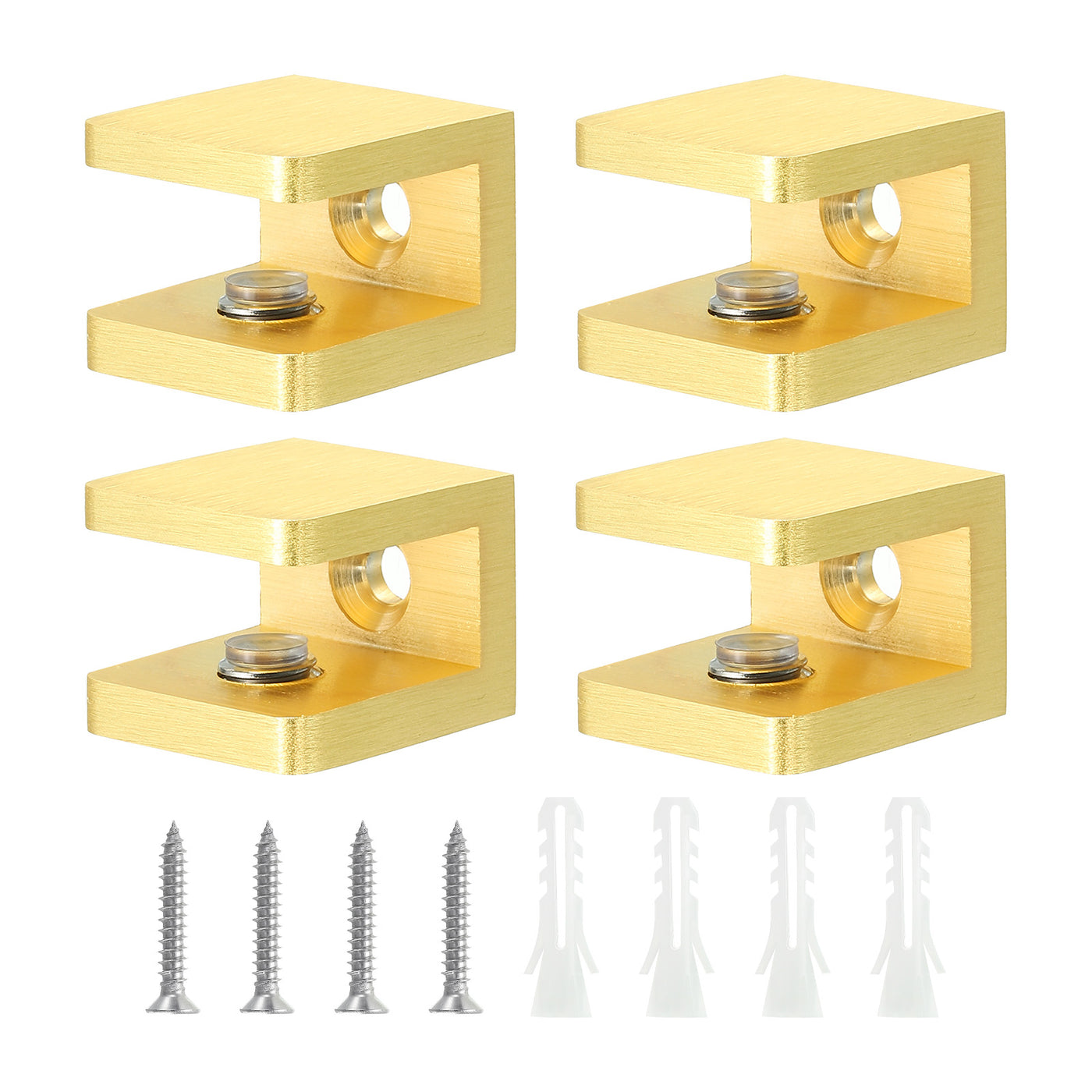 uxcell Uxcell Glass Shelf Clamp, Glass Clip Holders Support