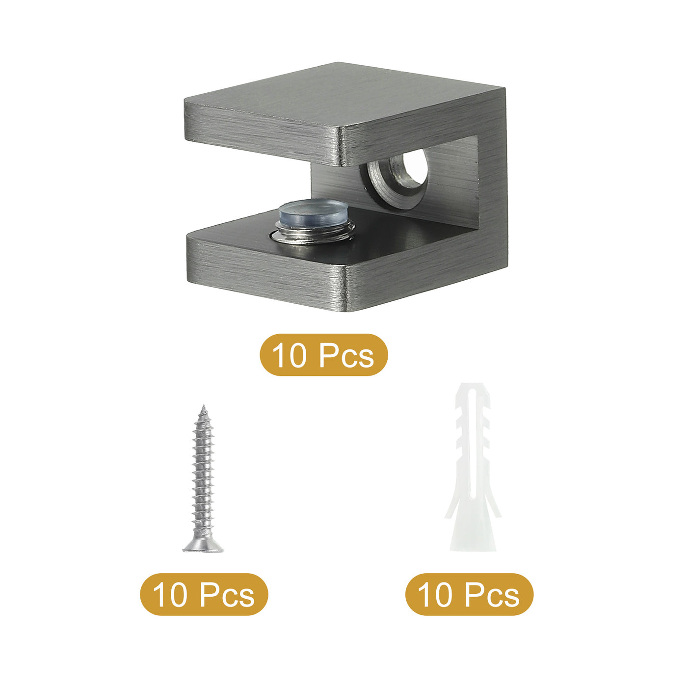 uxcell Uxcell Glass Shelf Clamp, Glass Clip Holder