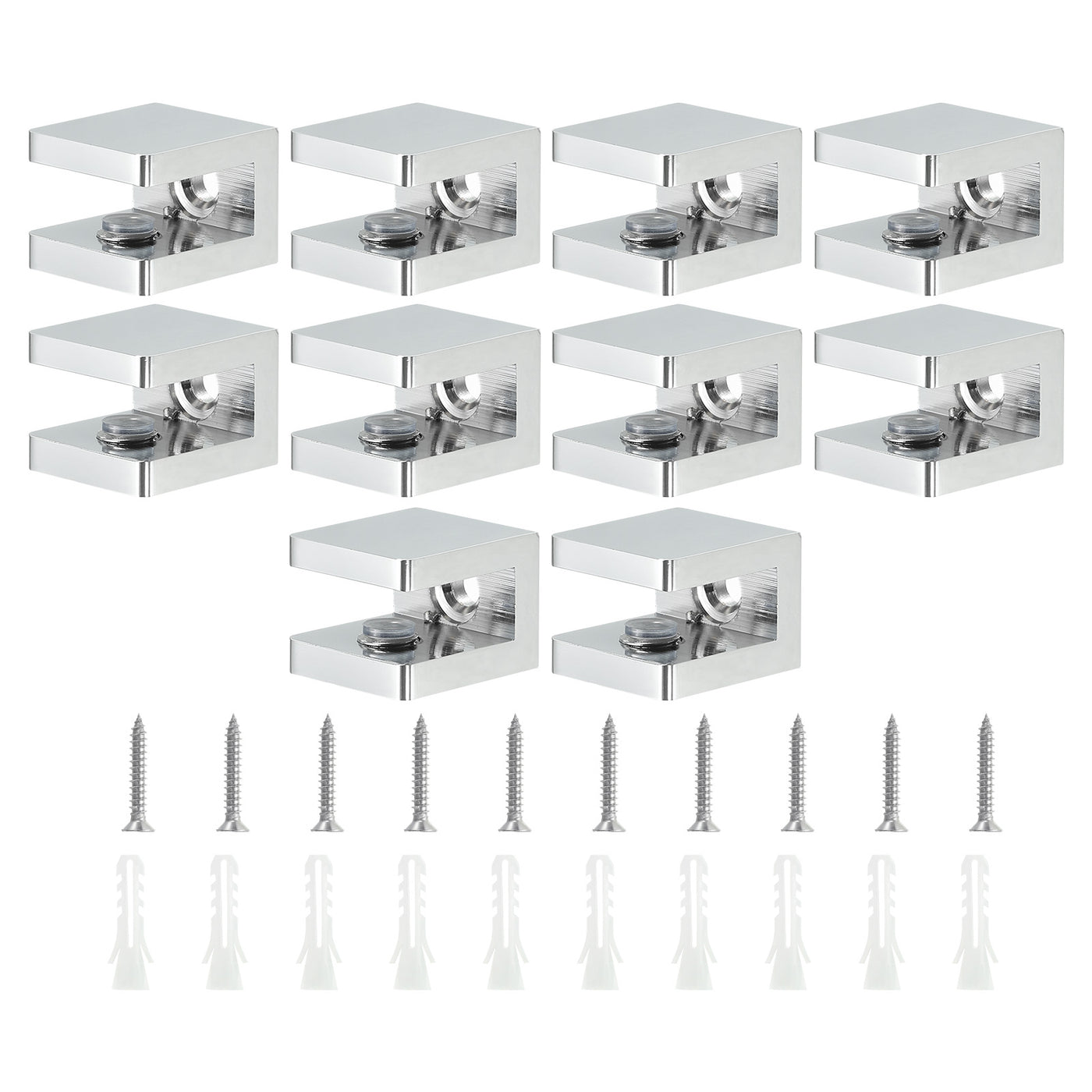 uxcell Uxcell Glass Shelf Clamps, Glass Clip Holder Supporting