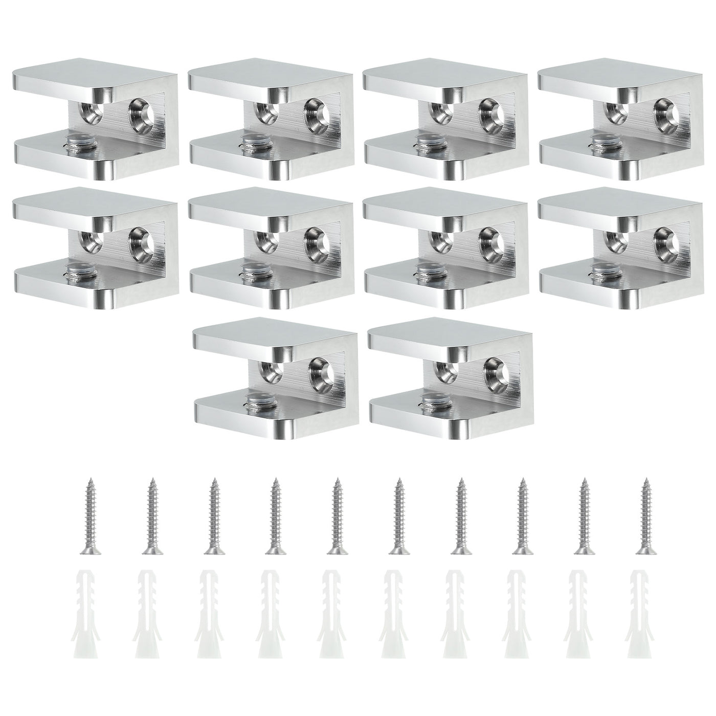 uxcell Uxcell Glass Shelf Clamp, Glass Clip Holders Supporting