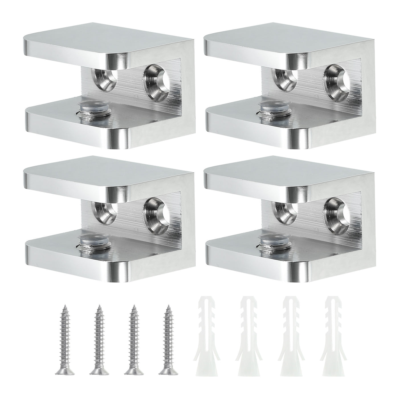 uxcell Uxcell Glass Shelf Clamp, Glass Clip Holders Supporting