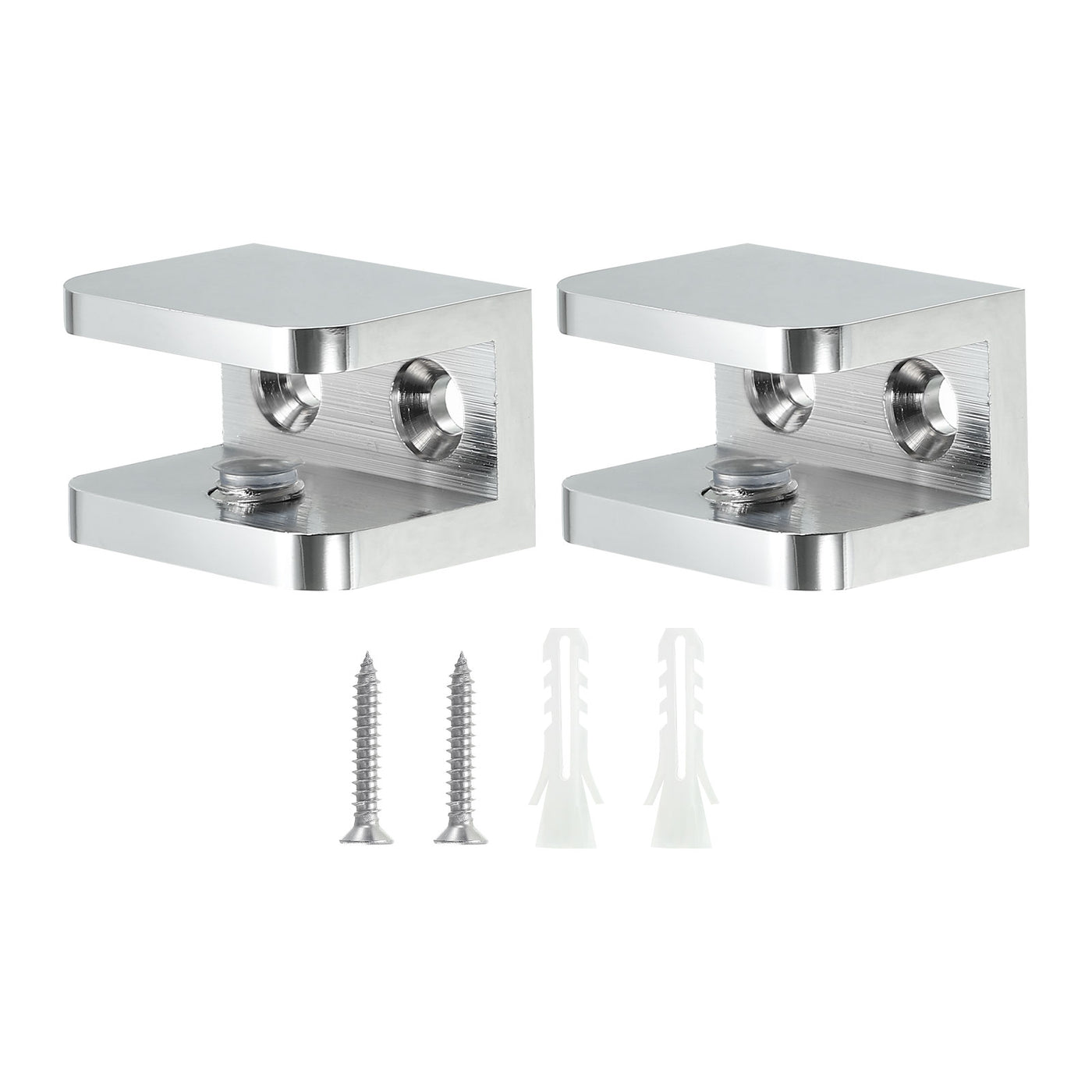 uxcell Uxcell Glass Shelf Clamp, Glass Clip Holders Supporting