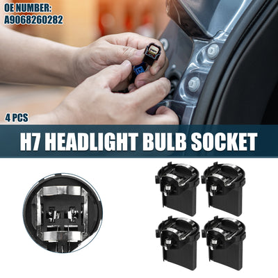 Harfington H7  Bulb Socket for VW Golf Stable No.A9068260282/5K0941109C |  Bulb Adapter 4 Pcs