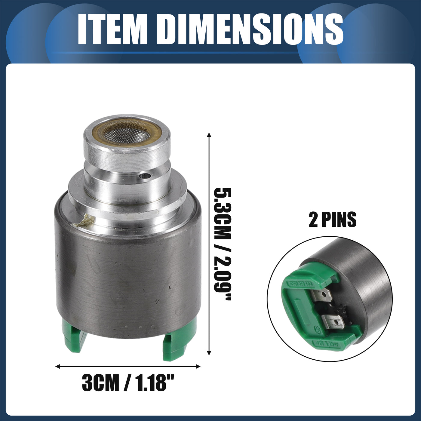 INFINAUTO Pressure Regulator Transmission Solenoids Kit, for BMW 3 SERIES 2000-2006 Silver Tone, 1 Set