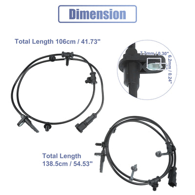 Harfington 1 Paar hinterer linker rechter ABS-Sensor Raddrehzahlsensor Nr. CT4Z2C190A/CT4Z2C190C für Ford Edge 2011-2014 für Lincoln MKX 2011-2015