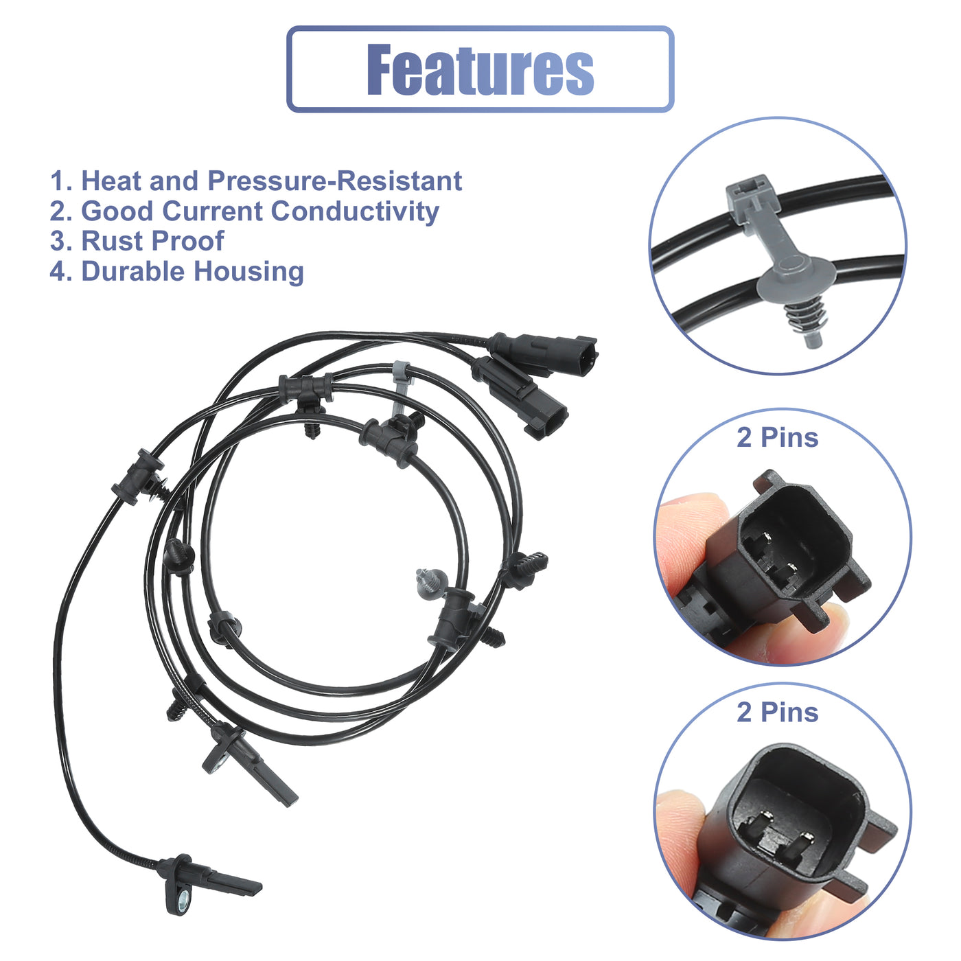 X AUTOHAUX 1 Paar hinterer linker rechter ABS-Sensor Raddrehzahlsensor Nr. CT4Z2C190A/CT4Z2C190C für Ford Edge 2011-2014 für Lincoln MKX 2011-2015