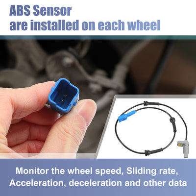 Harfington Hinten Links Rechts ABS Sensor Raddrehzahlsensor Nr. 4545A3/9640921980 für Peugeot 206 2A/C 1998-2019 Schrägheck für Peugeot 206 2A/C 1998-2016 Schrägheck