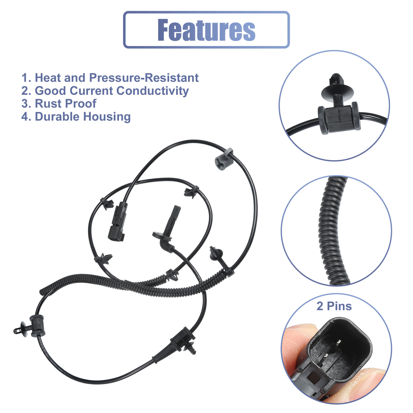 X AUTOHAUX Rear Left ABS Sensor Wheel Speed Sensor No.22831245/23483151/22868986 for Buick LaCrosse 2014-2016 for Buick Regal 2014-2017