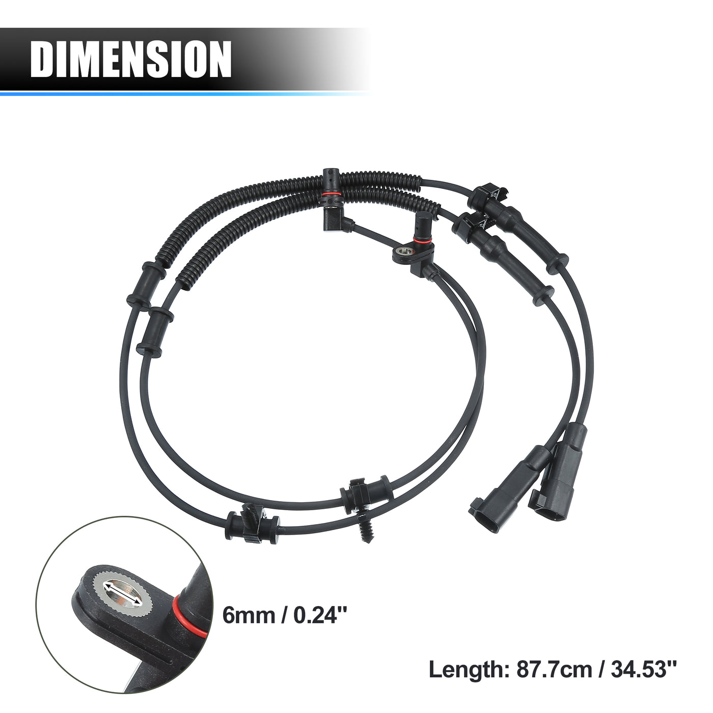 X AUTOHAUX 2pcs Front Left and Right ABS Wheel Speed Sensor No.68060333AA/68060333AB for Ram 1500 2011-2012 for Dodge for Ram 1500 2009-2010