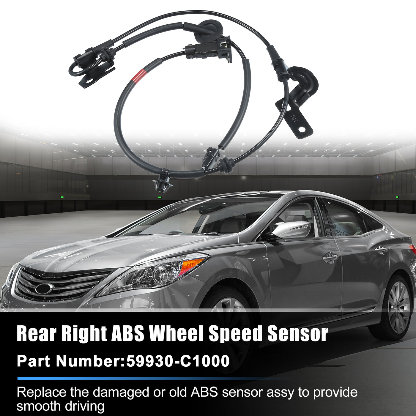 X AUTOHAUX Rear Right ABS Wheel Speed Sensor No.59930-C1000 for Hyundai Sonata 2015 2016 2017