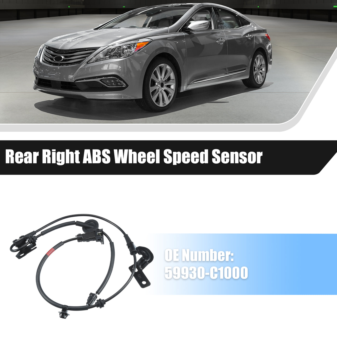 X AUTOHAUX Rear Right ABS Wheel Speed Sensor No.59930-C1000 for Hyundai Sonata 2015 2016 2017