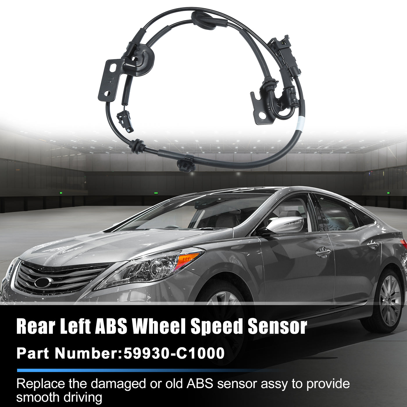 X AUTOHAUX Rear Left ABS Wheel Speed Sensor No.59910-C1000 for Hyundai Sonata 2015 2016 2017