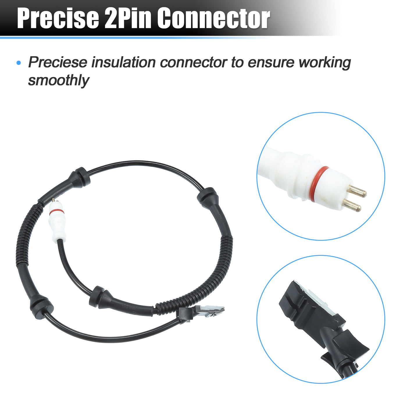 X AUTOHAUX Rear Left or Right ABS Wheel Speed Sensor No.93192439/8200184209/8200583498 for Vauxhall for Opel for Nissan Primastar