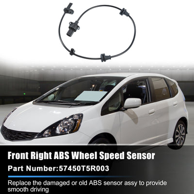 Harfington Front Right ABS Wheel Speed Sensor No.57450T5R003 for Honda Fit L4 1.5L 2015-2020 Hatchback