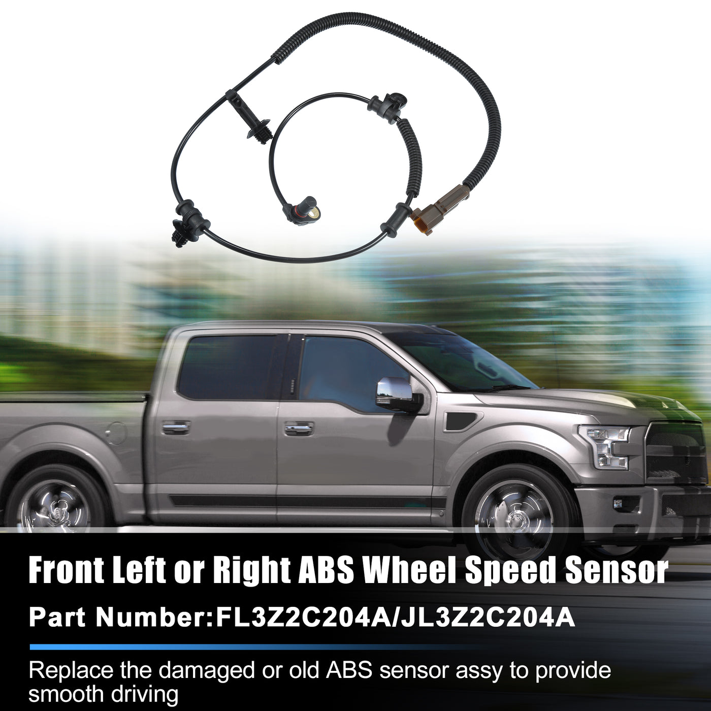 X AUTOHAUX Front Left or Right ABS Wheel Speed Sensor No.FL3Z2C204A/JL3Z2C204A for Ford F-150 2015-2017