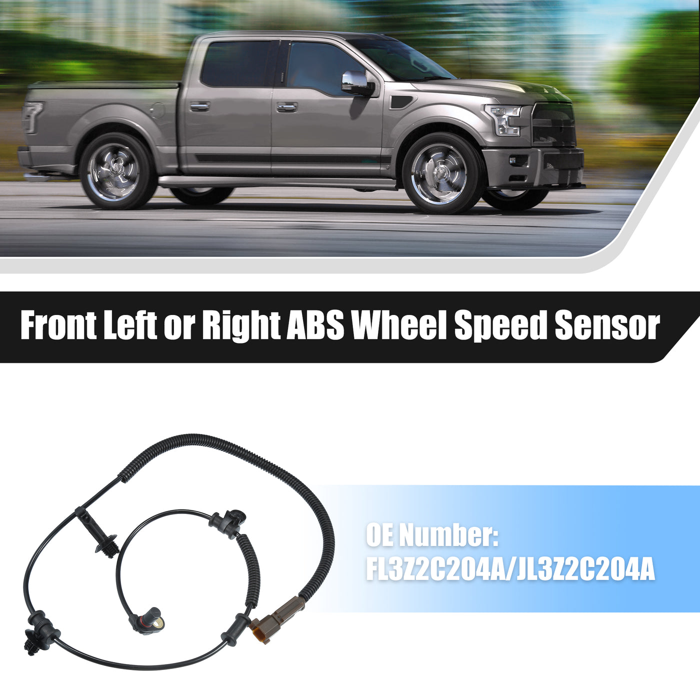 X AUTOHAUX Front Left or Right ABS Wheel Speed Sensor No.FL3Z2C204A/JL3Z2C204A for Ford F-150 2015-2017