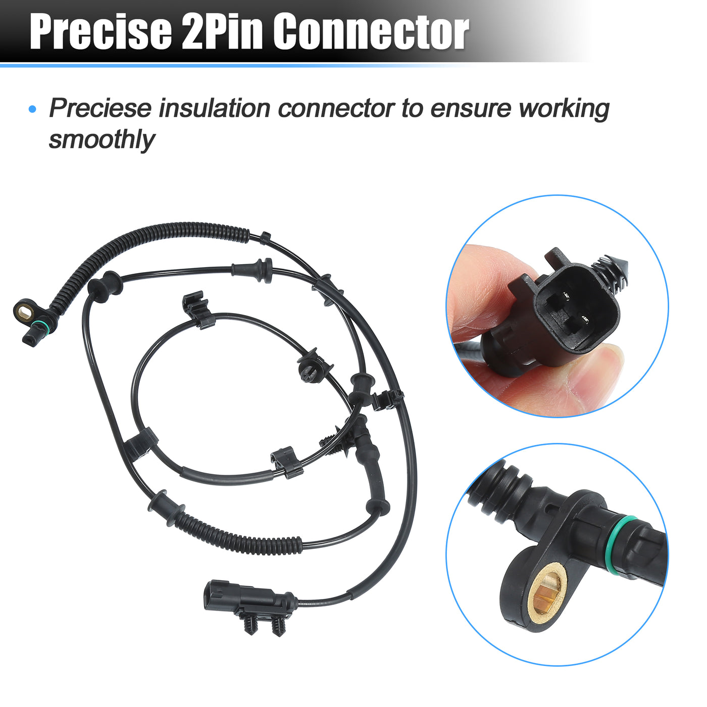 X AUTOHAUX Front Left or Right ABS Wheel Speed Sensor No.68394210AC/68394210AD for Jeep Gladiator 2020-2023 Wrangler 2018-2023