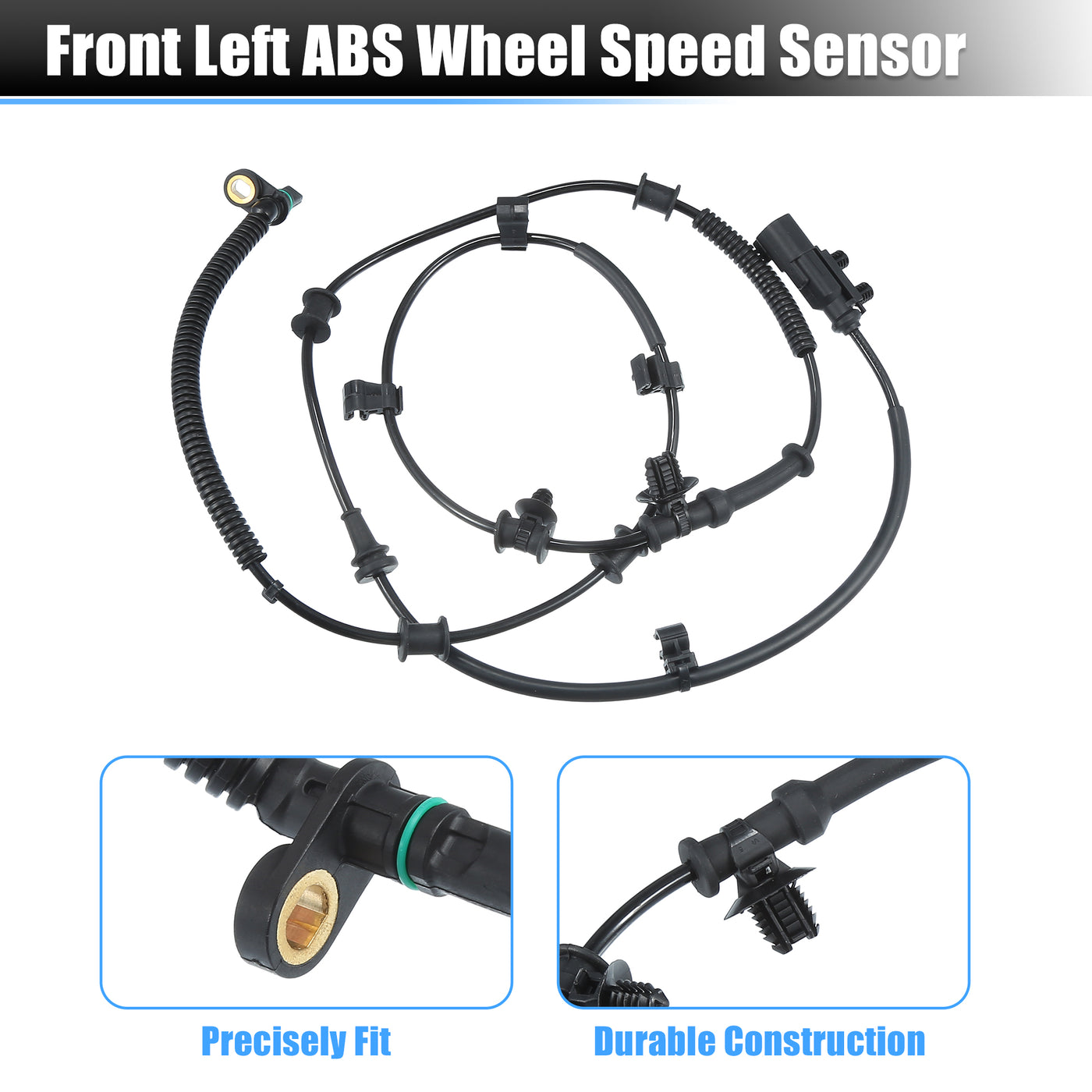 X AUTOHAUX Front Left or Right ABS Wheel Speed Sensor No.68394210AC/68394210AD for Jeep Gladiator 2020-2023 Wrangler 2018-2023