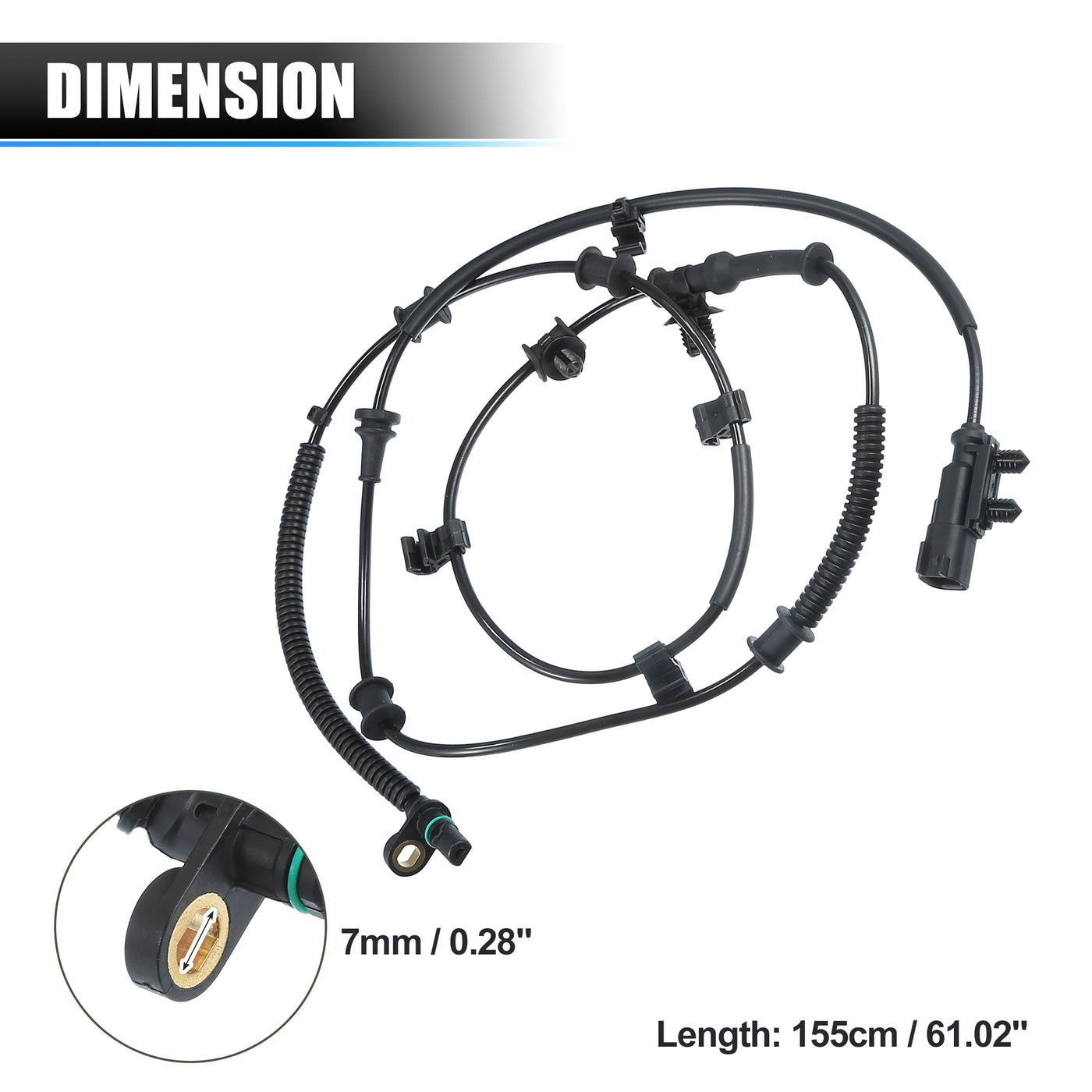 X AUTOHAUX Front Left or Right ABS Wheel Speed Sensor No.68394210AC/68394210AD for Jeep Gladiator 2020-2023 Wrangler 2018-2023