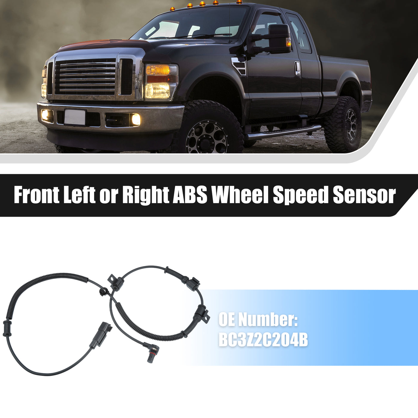 X AUTOHAUX Front Left or Right ABS Wheel Speed Sensor No.BC3Z2C204B for Ford F250 F350 F450 F550 2011-2012