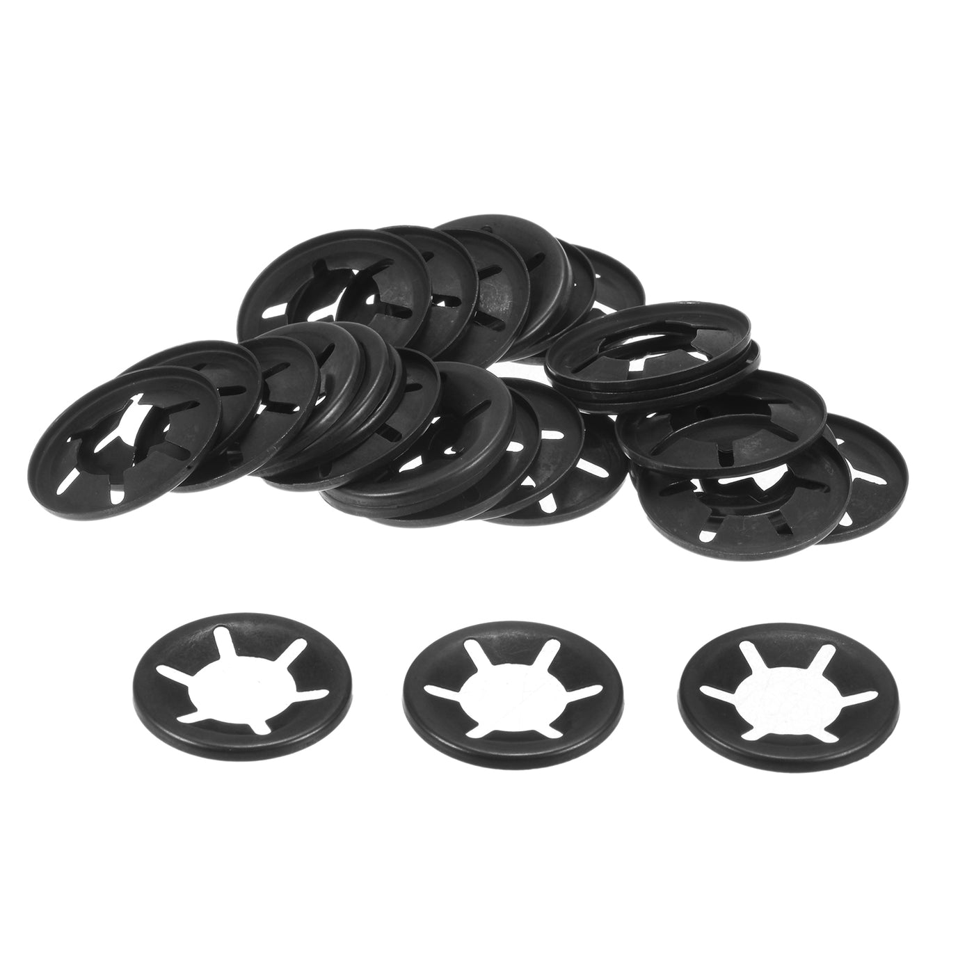 uxcell Uxcell 30pcs Internal Tooth Star Lock Washers M14 65Mn Steel Starlock Push Nuts