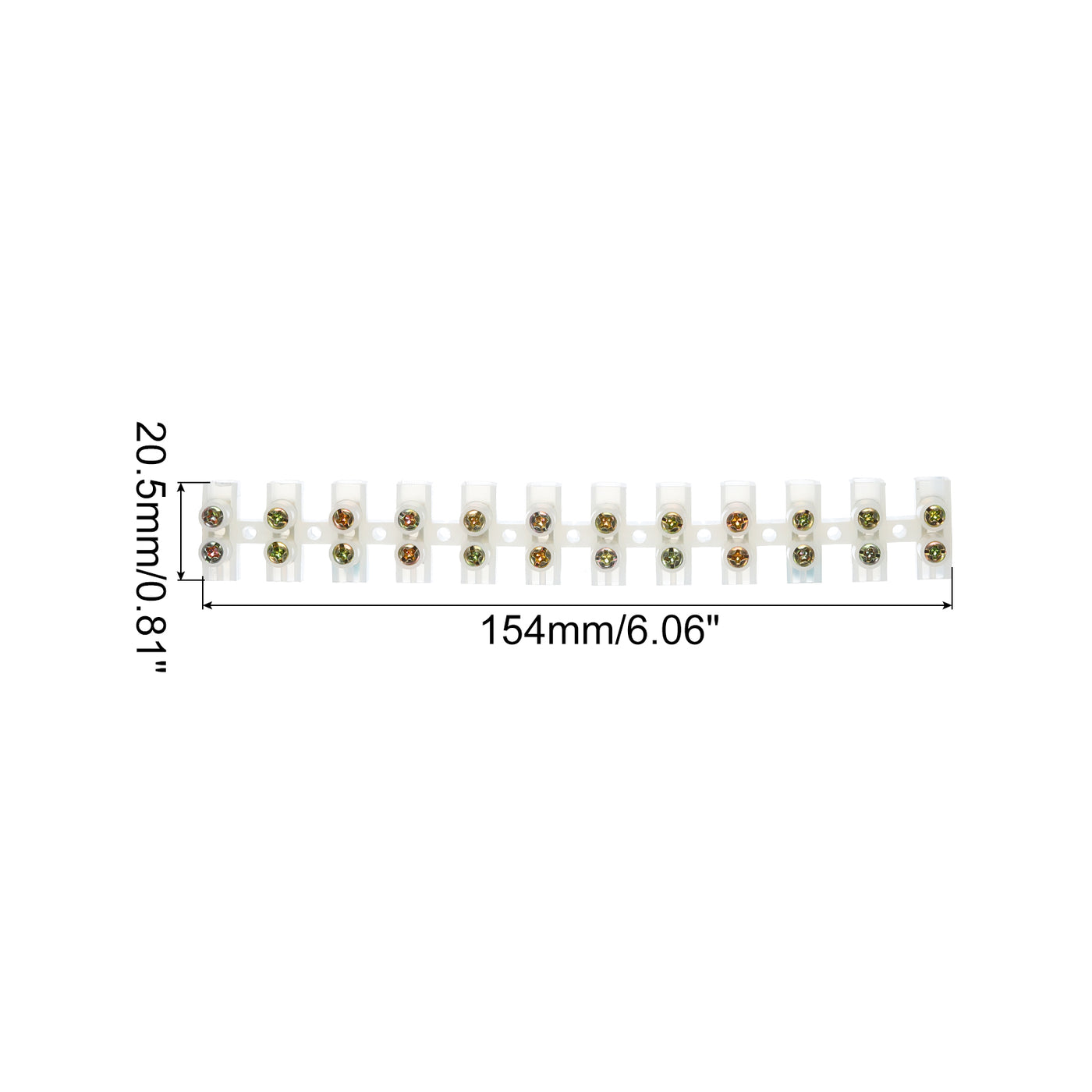 uxcell Uxcell Terminal Block 12 Positions 380V 30A Dual Row Screw Terminal Strip Block Terminals Barrier Strip Wire Connector 3Pcs