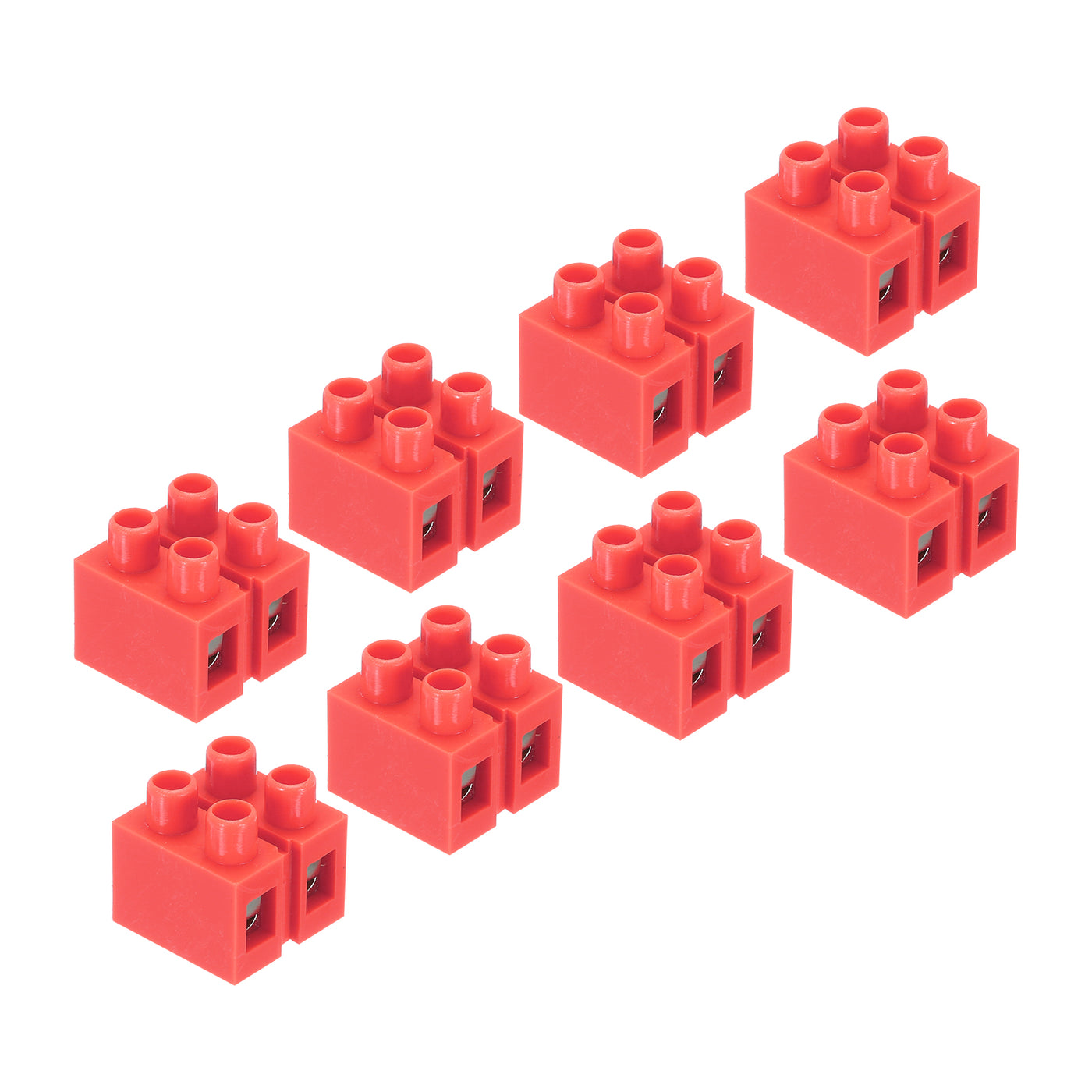 Harfington Terminal Block 5 Positions 600V 36A Dual Row Screw Terminal Strip Blocks  Terminals Barrier Strip Wire Connector 8Pcs