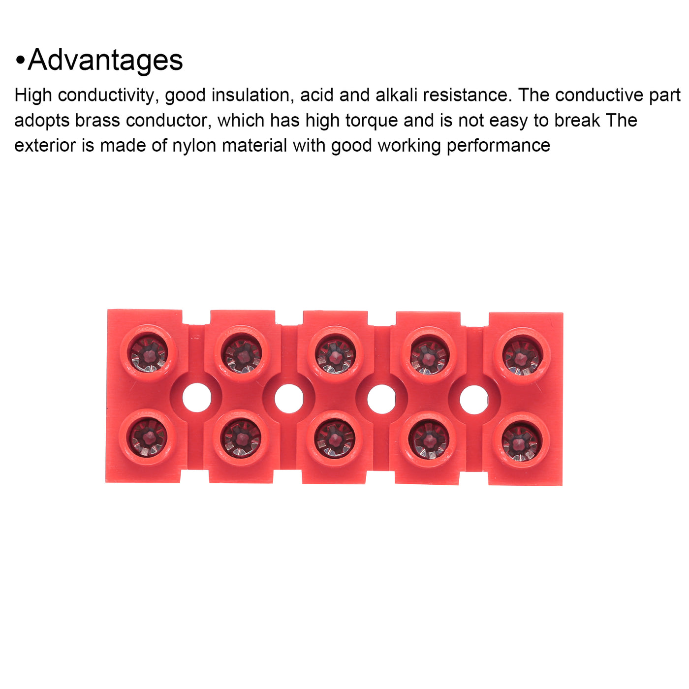 Harfington Terminal Block 5 Positions 600V 36A Dual Row Screw Terminal Strip Blocks  Terminals Barrier Strip Wire Connector 6Pcs